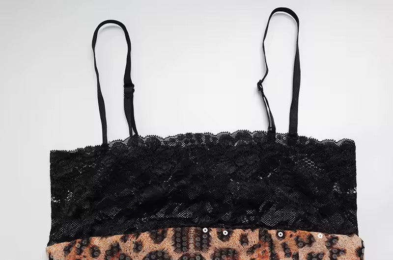 ANIMALIA pizzo e paillettes dress pre order