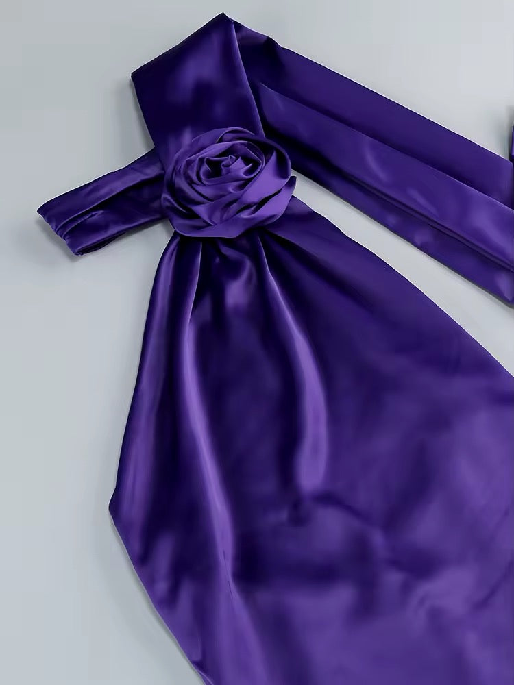 VIOLET satin dress pre order