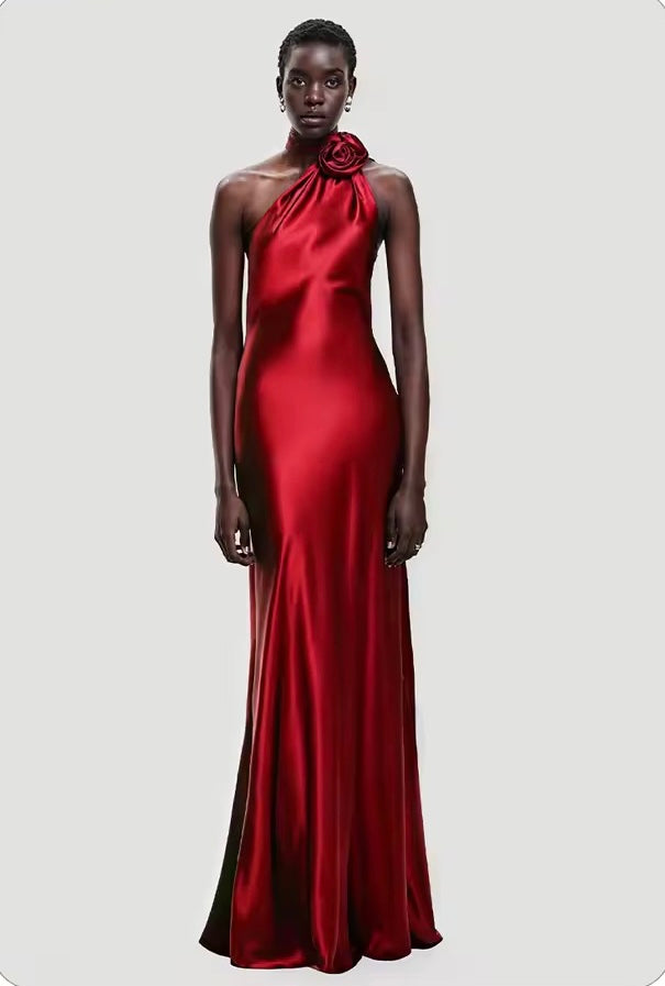 RED satin dress pre order