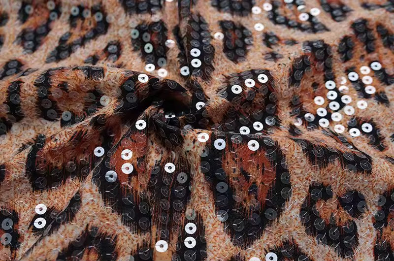 ANIMALIA pizzo e paillettes dress pre order