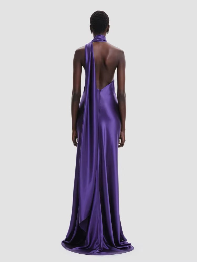 VIOLET satin dress pre order