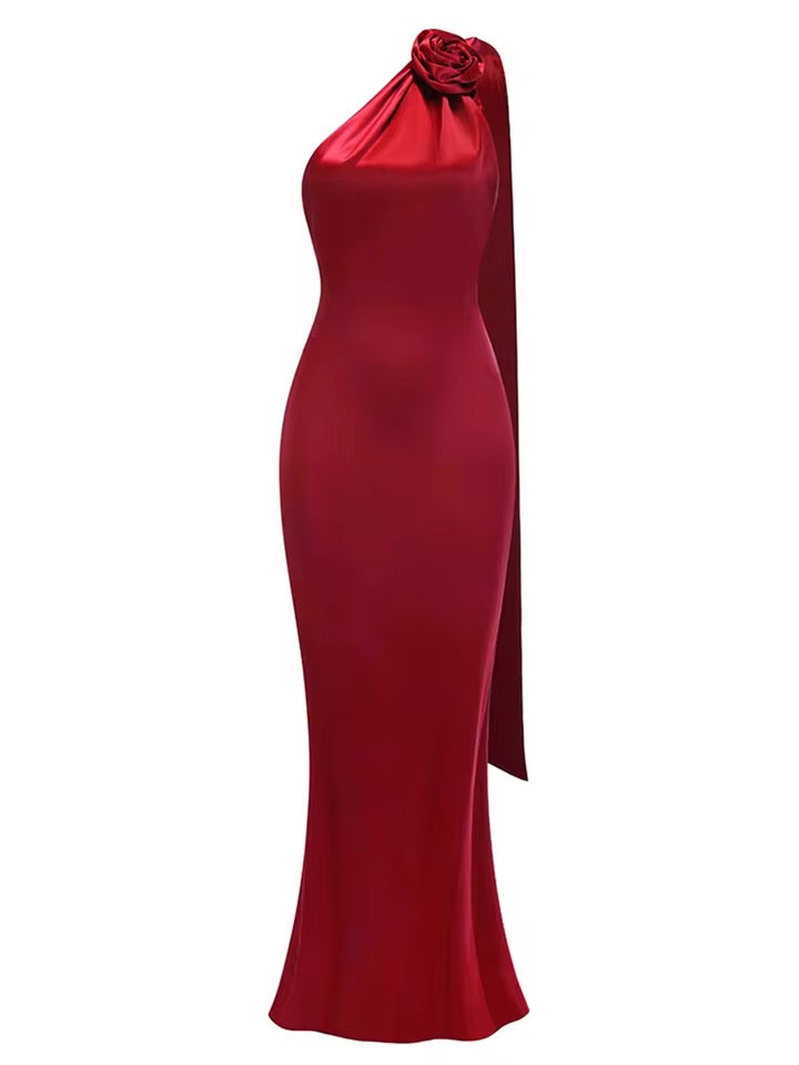 RED satin dress pre order