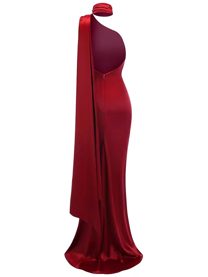 RED satin dress pre order