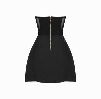 “HEARTS” MINI DRESS BLACK (pre-order)