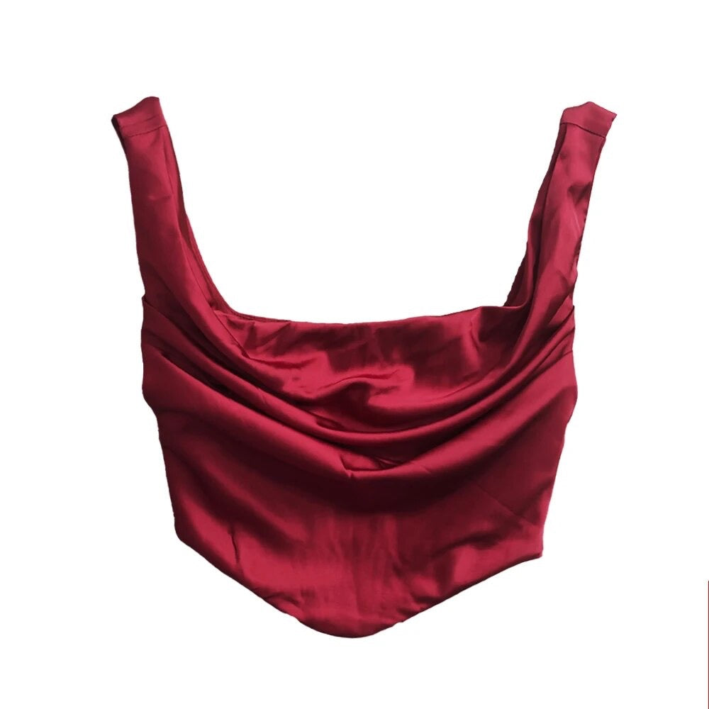 “Red passion” coordinato satin top e gonna (pre-order)