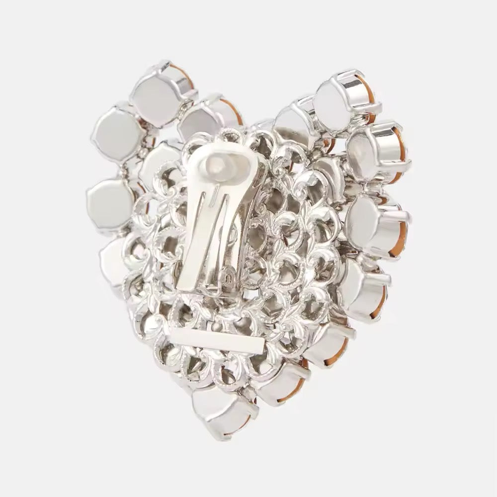 HEART orecchini con clip argento