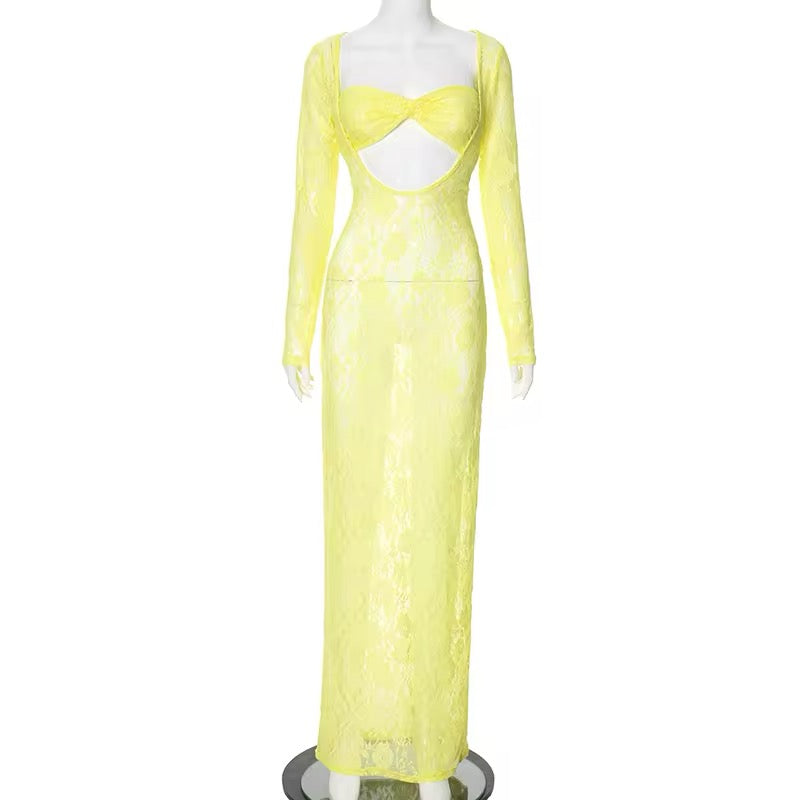 “Selena” dress in pizzo con fascia vari colori pre order