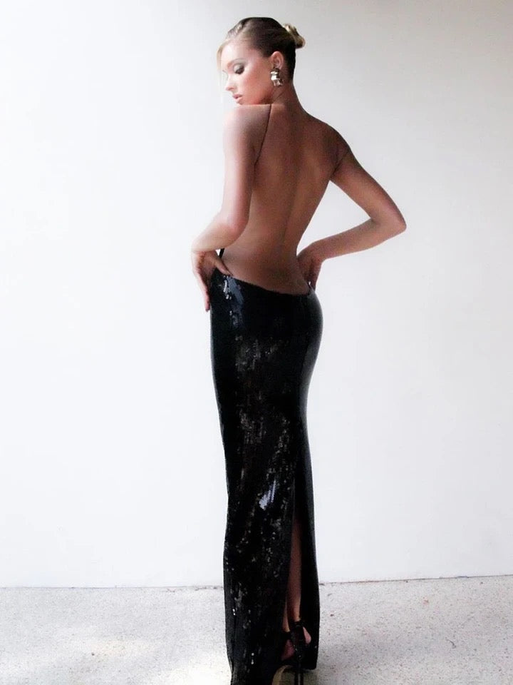 “Barbara” maxi sequin dress (pre-order)