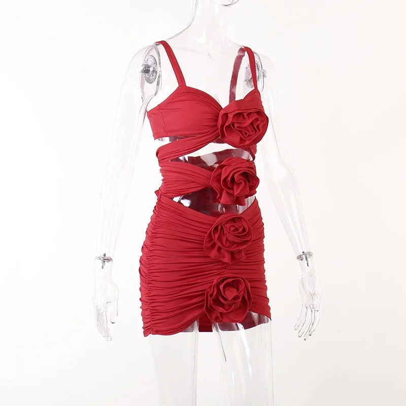 Mini Dress “Red Rose”