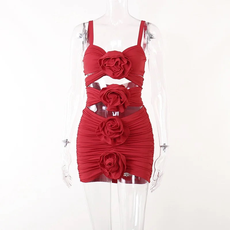 Mini Dress “Red Rose”